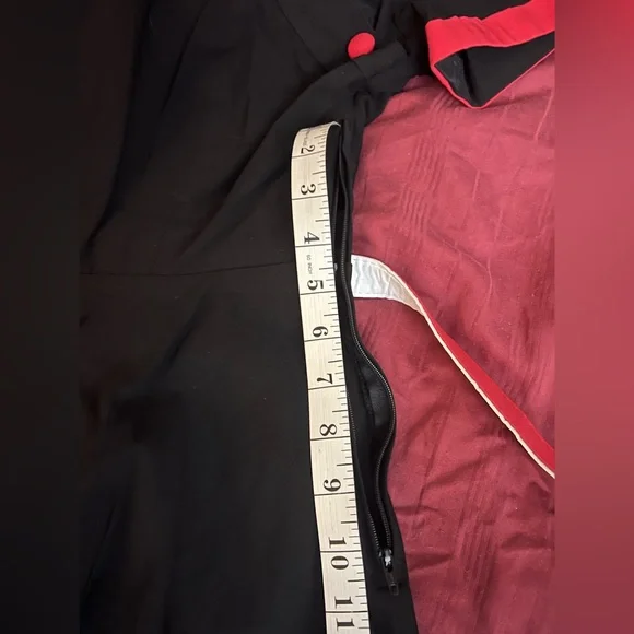 Elegant Black and Red Women's Dress with GI Joe Cobra Patch - Picture 6 of 9